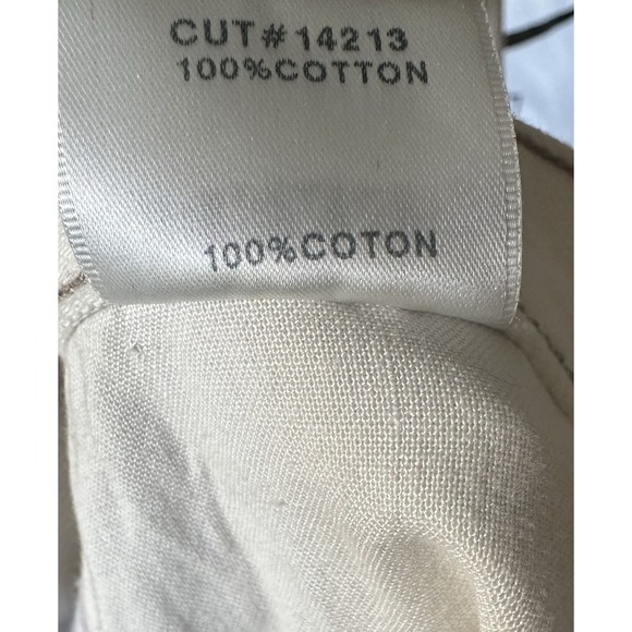 J Brand Joan Crop Jeans Women's Size 24 White Macadamia Frayed Hem Straight Leg - Picture 10 of 10